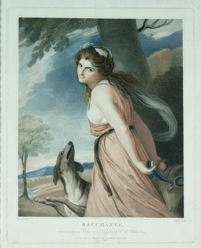 Bacchantin, graviert und veröffentlicht von Charles Knight (1743-ca. 1826), 1797 von George Romney